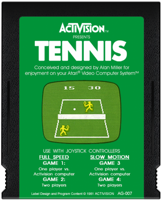 Tennis cartridge for Atari 2600 (2600) video game
