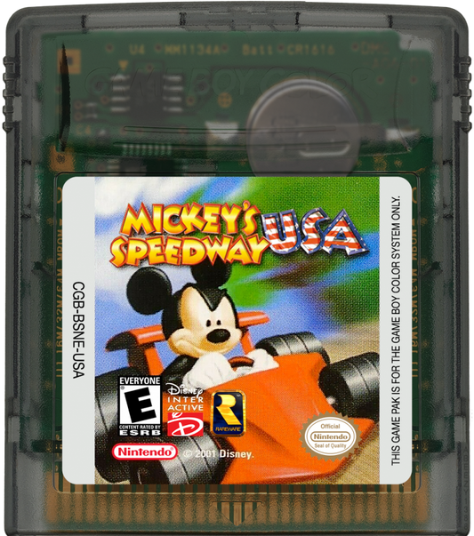 Game Boy Color Mickey’s Speedway USA racing game game cartridge