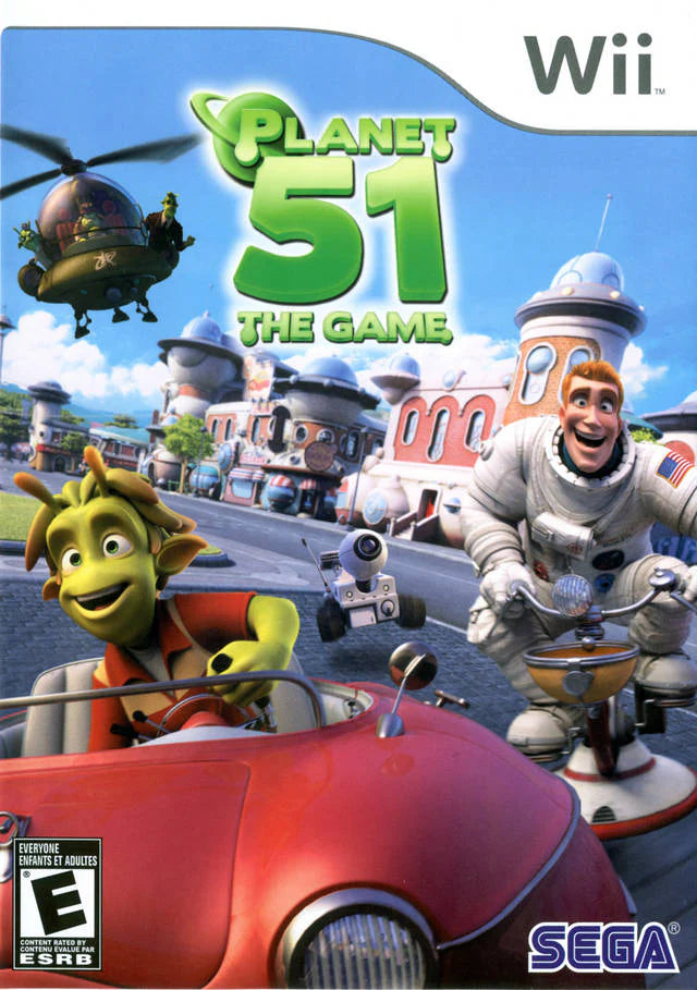 Planet 51: The Game cover art for Nintendo Wii (Wii) video game