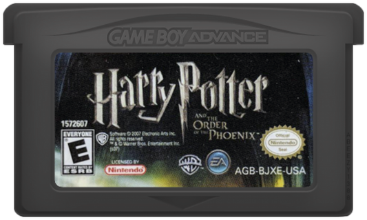 Harry Potter and the Order of the Phoenix for Game Boy Advance, cartridge for an action-adventure video game with spell casting, exploration, mission-based gameplay, and wizarding world storyline