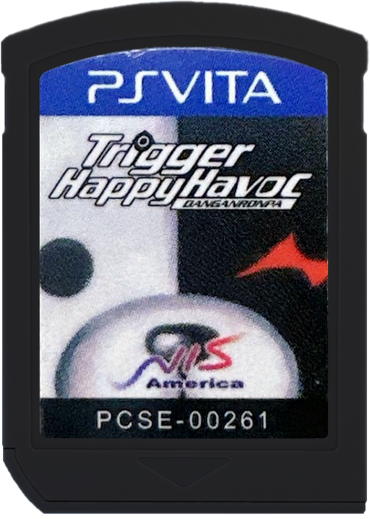 Danganronpa Trigger Happy Havoc PlayStation Vita video game, visual novel adventure, murder mystery investigation, anime-style storytelling, handheld console title cartridge