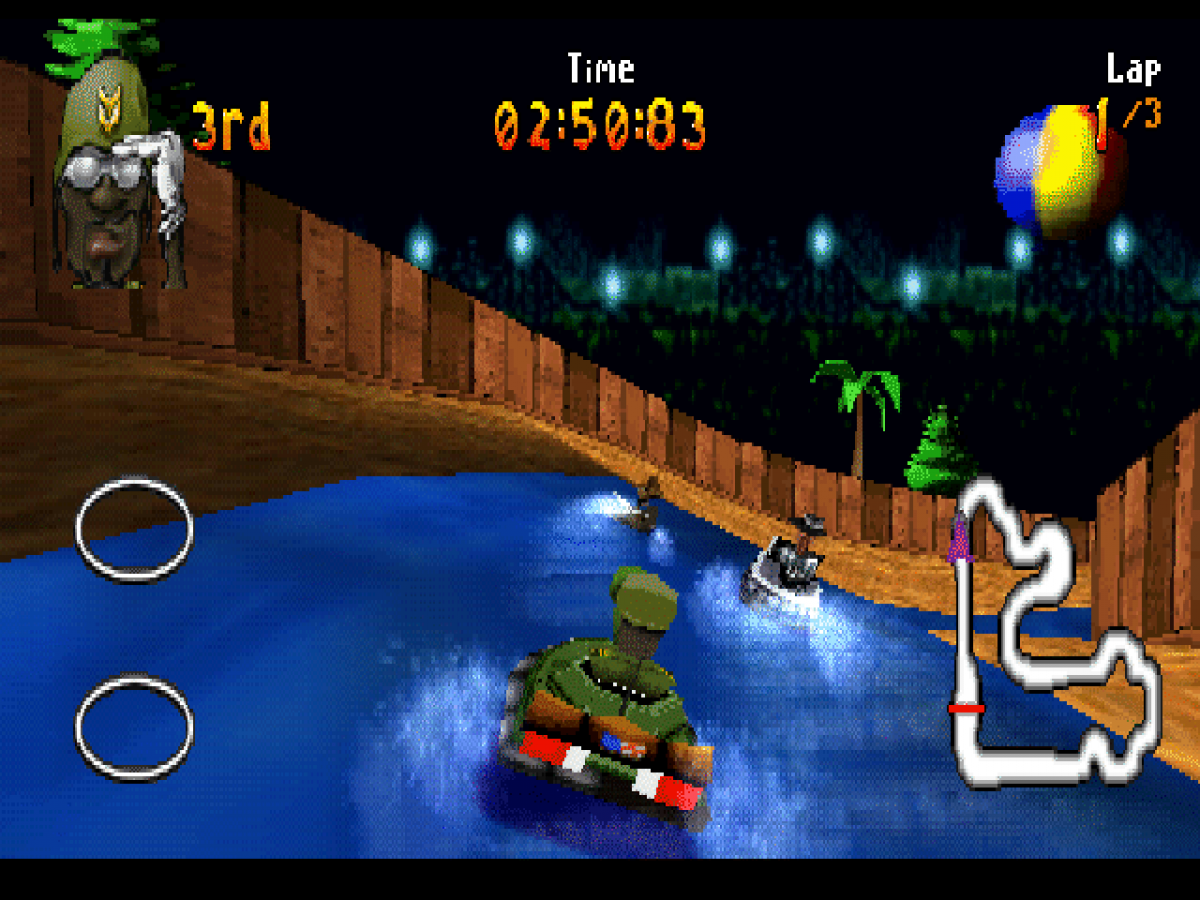 Renegade Racers gameplay for PlayStation 1 (PS1) racing video game