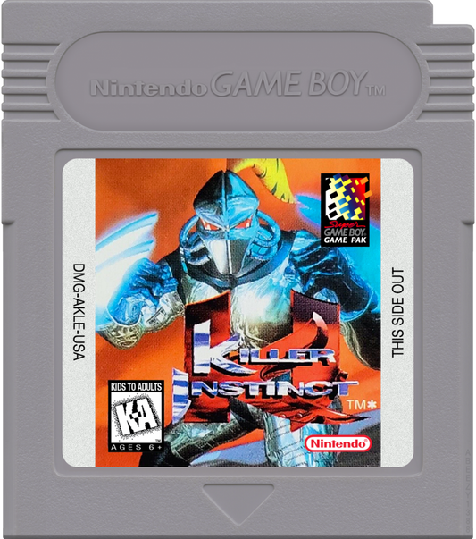Killer Instinct cartridge art for Game Boy (GB) video game