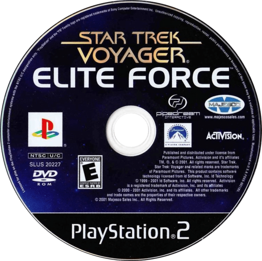 Star Trek Voyager Elite Force PlayStation 2 PS2 retro video game first person shooter disc