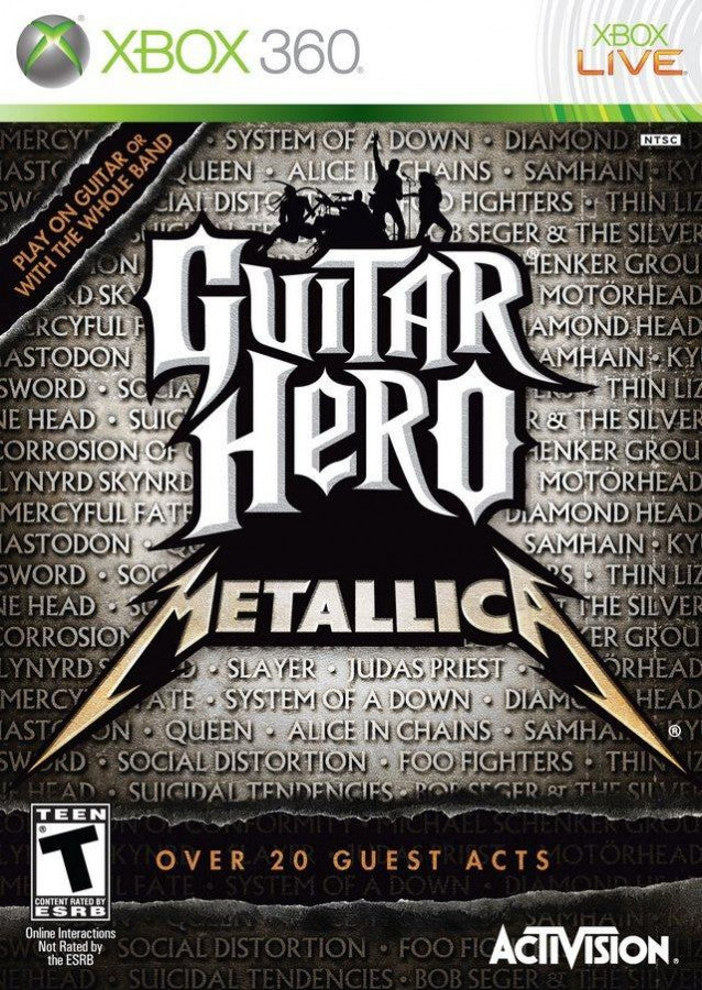 Guitar Hero: Metallica cover art for Xbox 360 (X360) video game