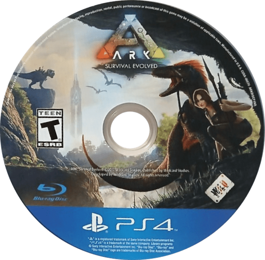 ARK Survival Evolved for retro video game enthusiasts featuring open world survival gameplay dinosaur taming and breeding resource gathering crafting systems base building mechanics multiplayer exploration prehistoric environments and collectible gaming appeal disc