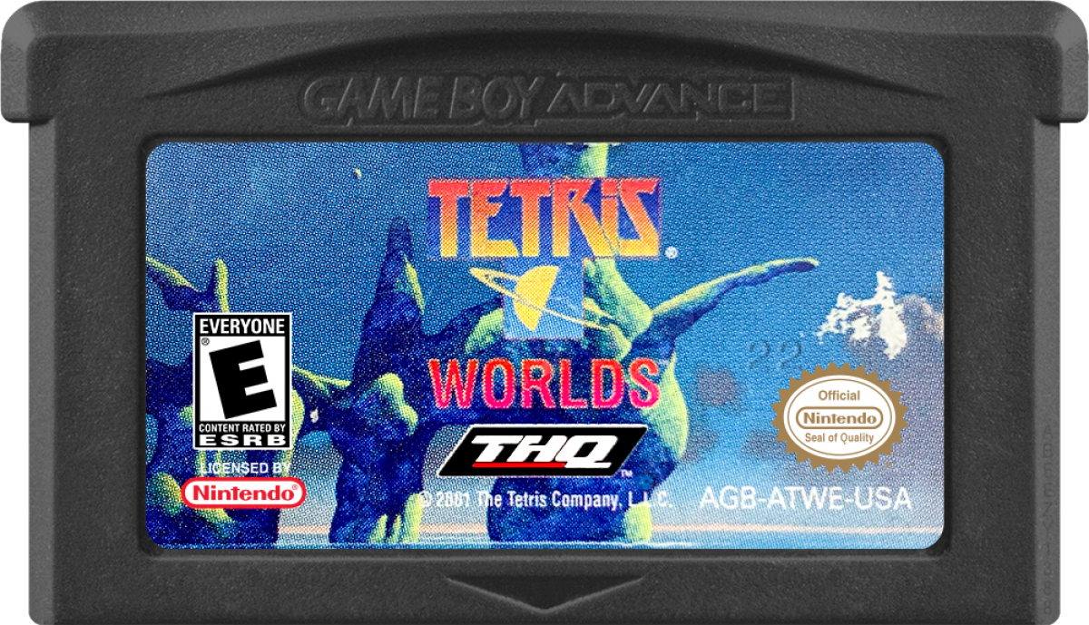 Tetris Worlds cartridge for Game Boy Advance video game.