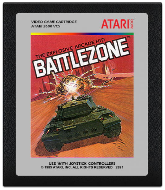 Battlezone cartridge art for Atari 2600 (2600) video game