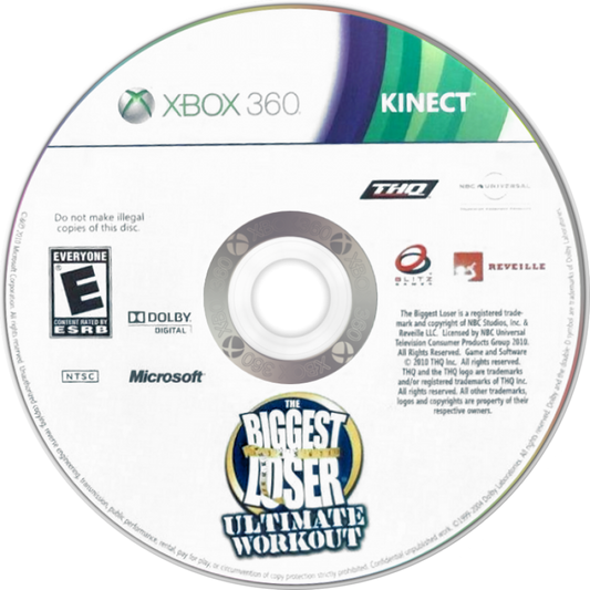 Biggest Loser: Ultimate Workout for Xbox 360 with fitness training and motion-based exercise features disc