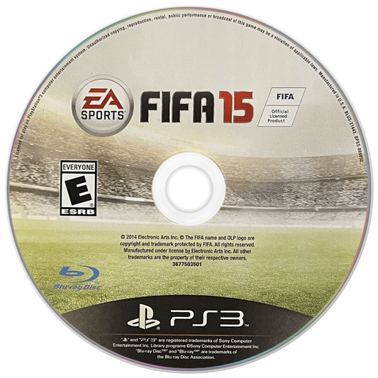FIFA 15 disc art for PlayStation 3 (PS3) video game