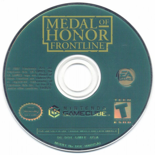 Medal of Honor: Frontline disc for GameCube (GC) World War II first-person shooter video game