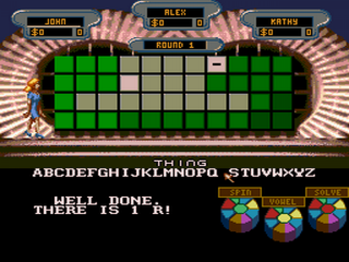 Wheel of Fortune gameplay for Sega Genesis (GEN) video game