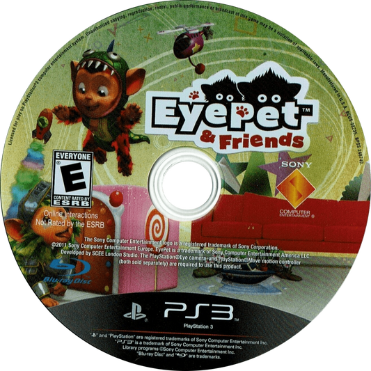 Eyepet & Friends disc for PlayStation 3 (PS3) video game