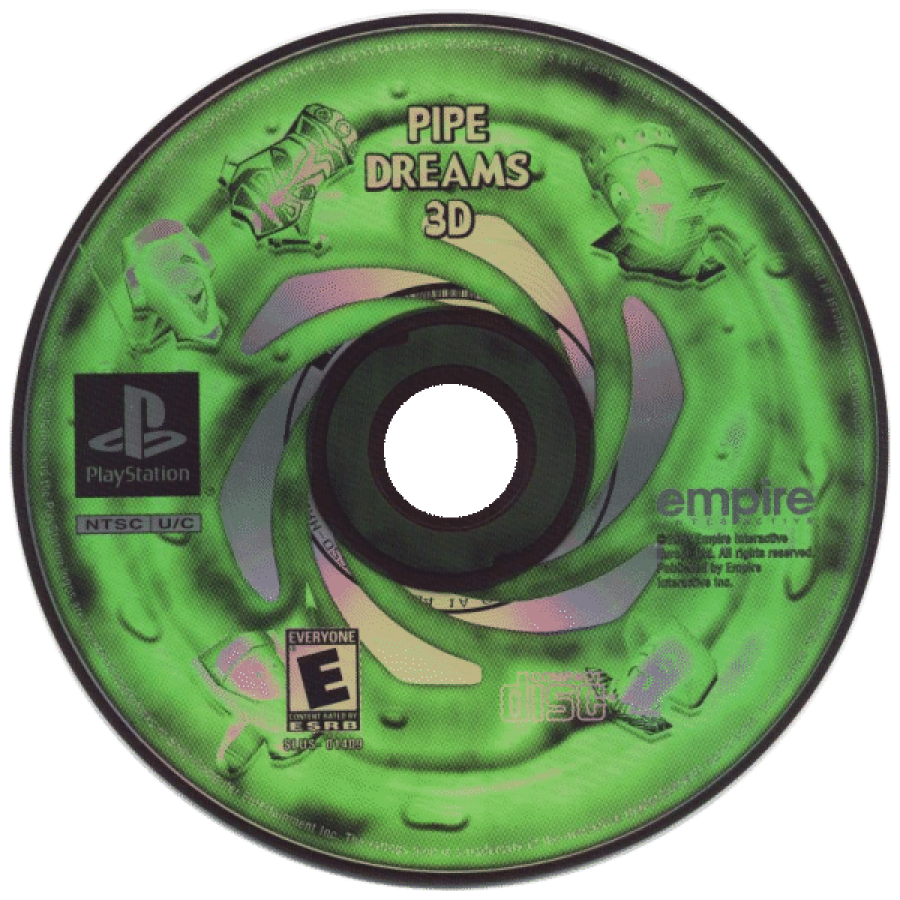 Pipe Dreams 3D disc for PlayStation 1 (PS1) puzzle video game