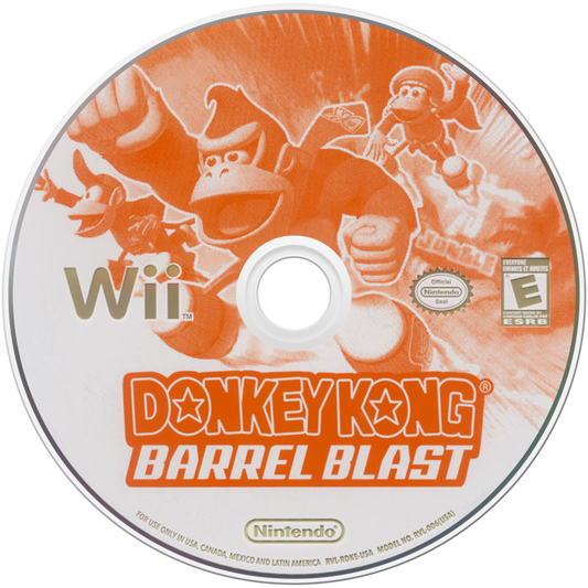 Donkey Kong: Barrel Blast disc cover art for Nintendo Wii (Wii) video game