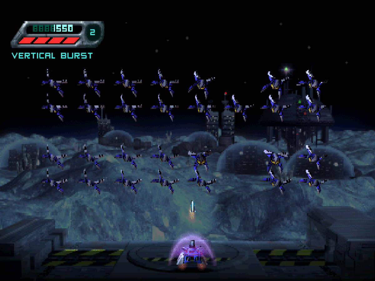 Space Invaders gameplay for PlayStation 1 (PS1) arcade shooter video game