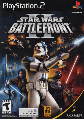 Star Wars: Battlefront II cover art for PlayStation 2 (PS2) video game