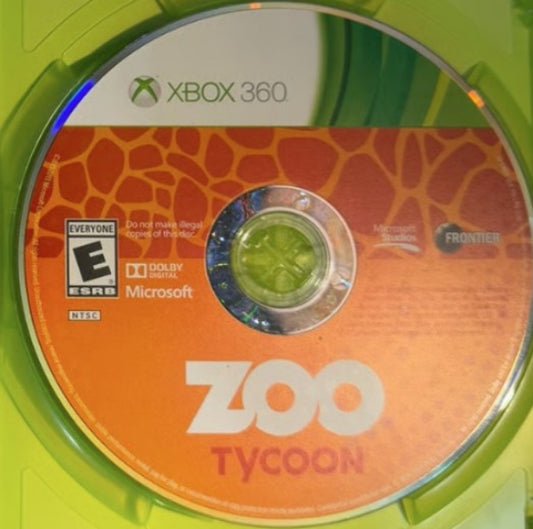 Zoo Tycoon disc for Xbox 360 (X360) zoo management simulation video game
