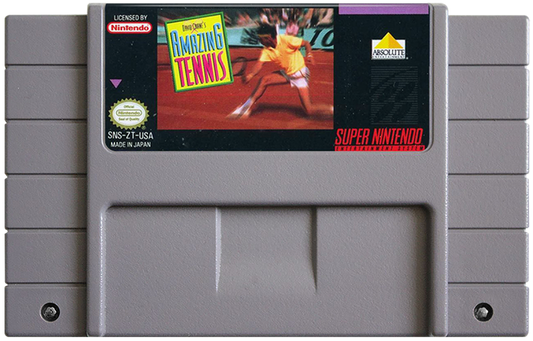 David Cranes Amazing Tennis cartridge for Super Nintendo Entertainment System SNES retro video game