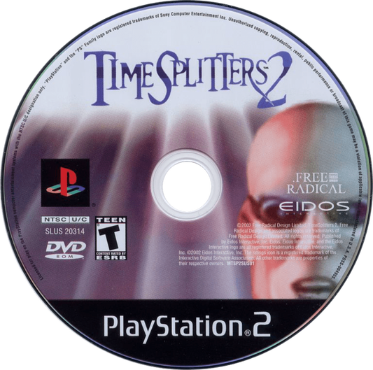 TimeSplitters 2 PS2 PlayStation 2 first person shooter game retro video game disc