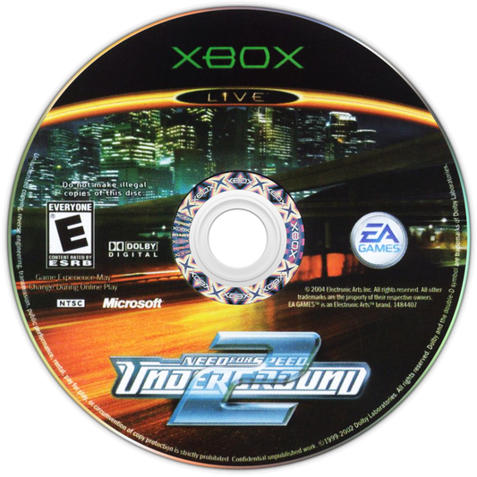 Need for Speed: Underground 2 for Xbox (XBOX) at Gamers INC, featuring a massive open-world city to explore with deep car customization, street racing events, and an immersive tuner culture experience where you build the ultimate custom ride disc