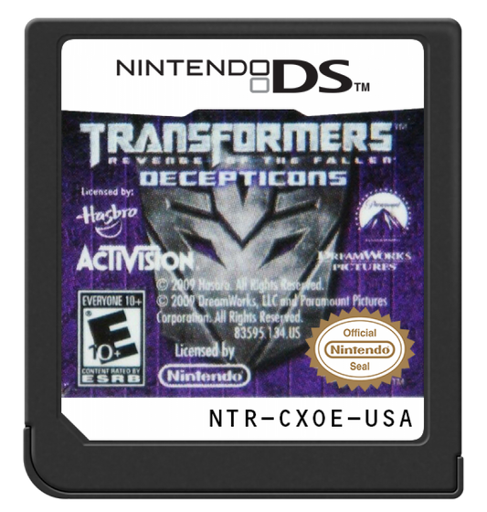Transformers Revenge of the Fallen Decepticons for Nintendo DS action adventure game featuring the Decepticon campaign real time combat stylus based controls character upgrades and a story driven Transformers experience cartridge