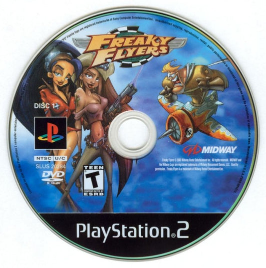 Freaky Flyers PS2 PlayStation 2 arcade racing combat flight game retro video game disc