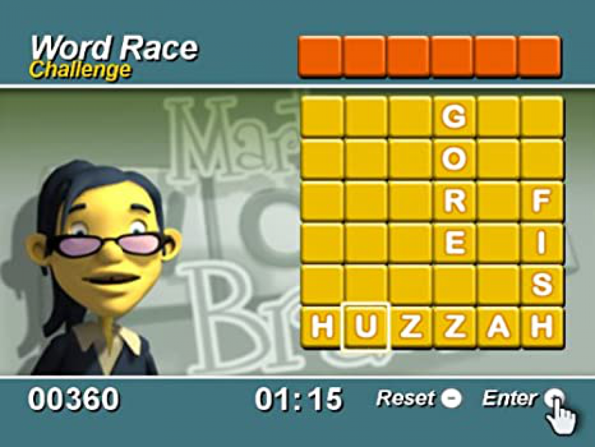 Margot's Word Brain gameplay for Nintendo DS (DS) word puzzle video game