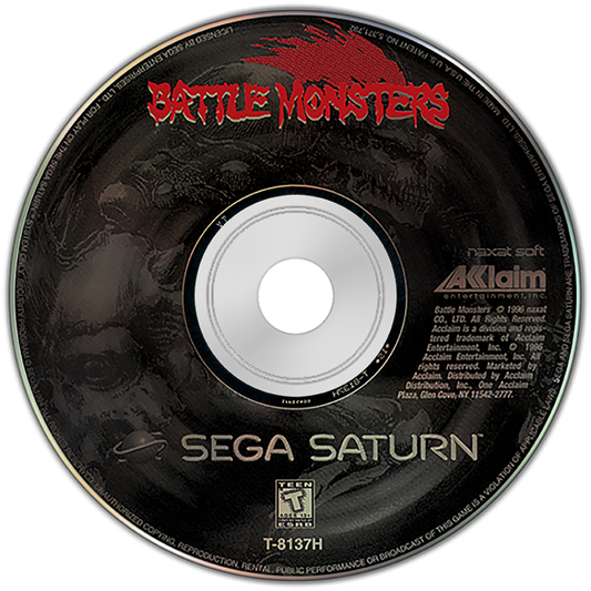 Battle Monsters disc art for Sega Saturn SS video game