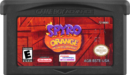 Spyro Orange: The Cortex Conspiracy game cartridge for Game Boy Advance (GBA) video game