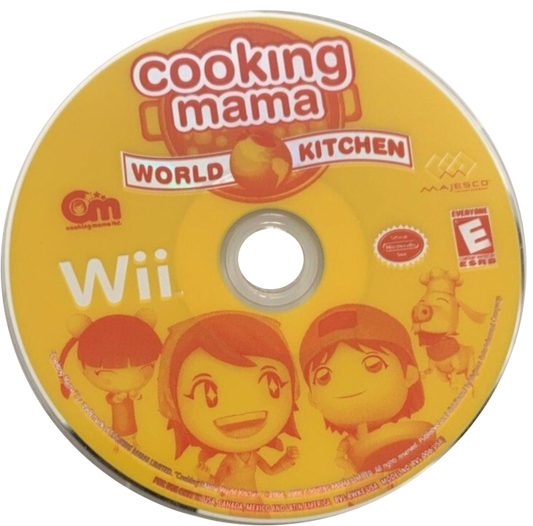 Cooking Mama: World Kitchen front disc cover art for Nintendo Wii (Wii) video game