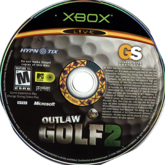 Outlaw Golf 2 disc for Xbox (XBOX) video game