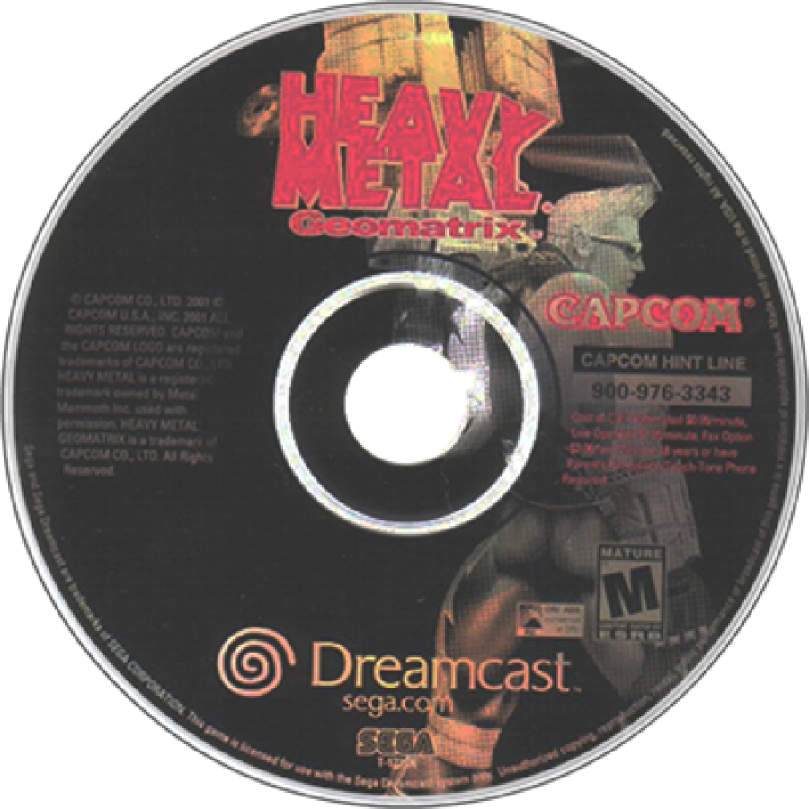 Heavy Metal Geomatrix disc art for Sega Dreamcast (DC) video game