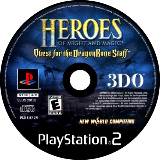 Heroes of Might and Magic PlayStation 2 retro video game turn based strategy disc