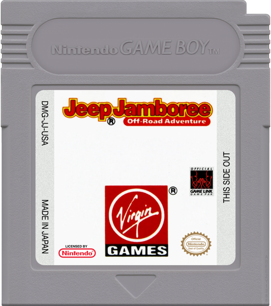 Jeep Jamboree cartridge art for Game Boy GB video game