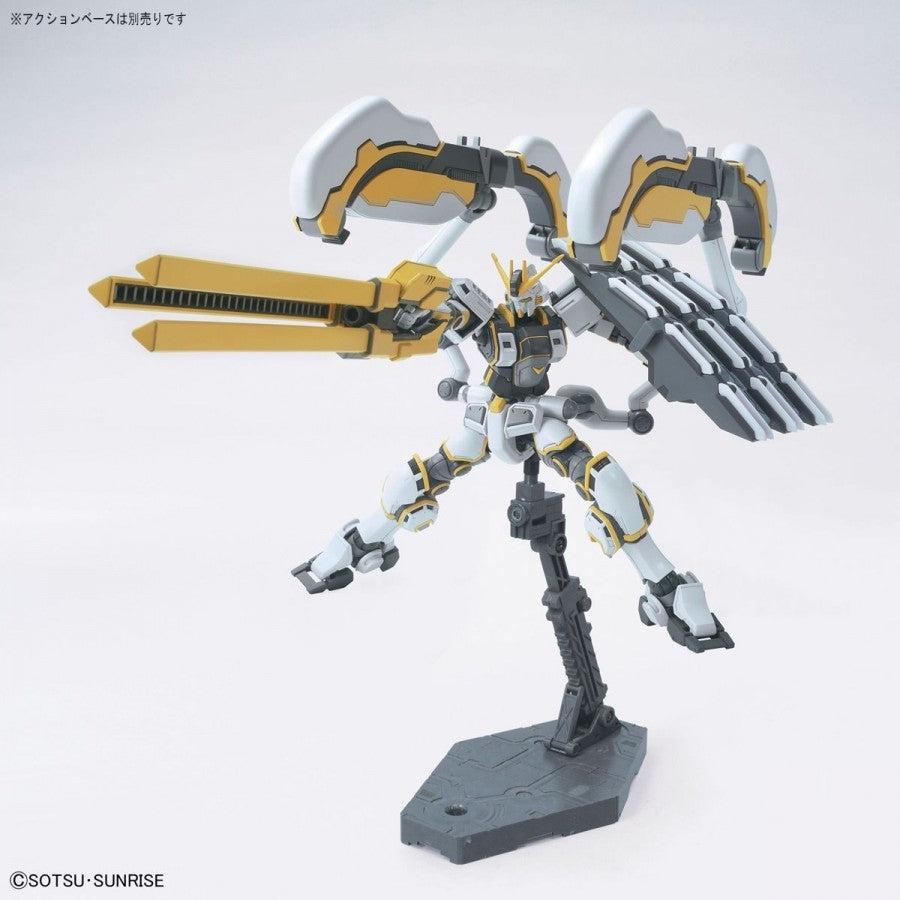 RX-78AL Atlas Gundam Thunderbolt Ver Bandai HG Thunderbolt model kit, High Grade Gunpla, Gundam Thunderbolt mobile suit, buildable mecha collectible posed fighting on stand
