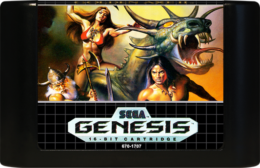 Golden Axe II Sega Genesis arcade hack and slash beat em up sequel with co-op and mount combat fantasy classic cartidge art