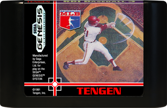 RBI Baseball 3 cartridge for Sega Genesis (GEN) video game