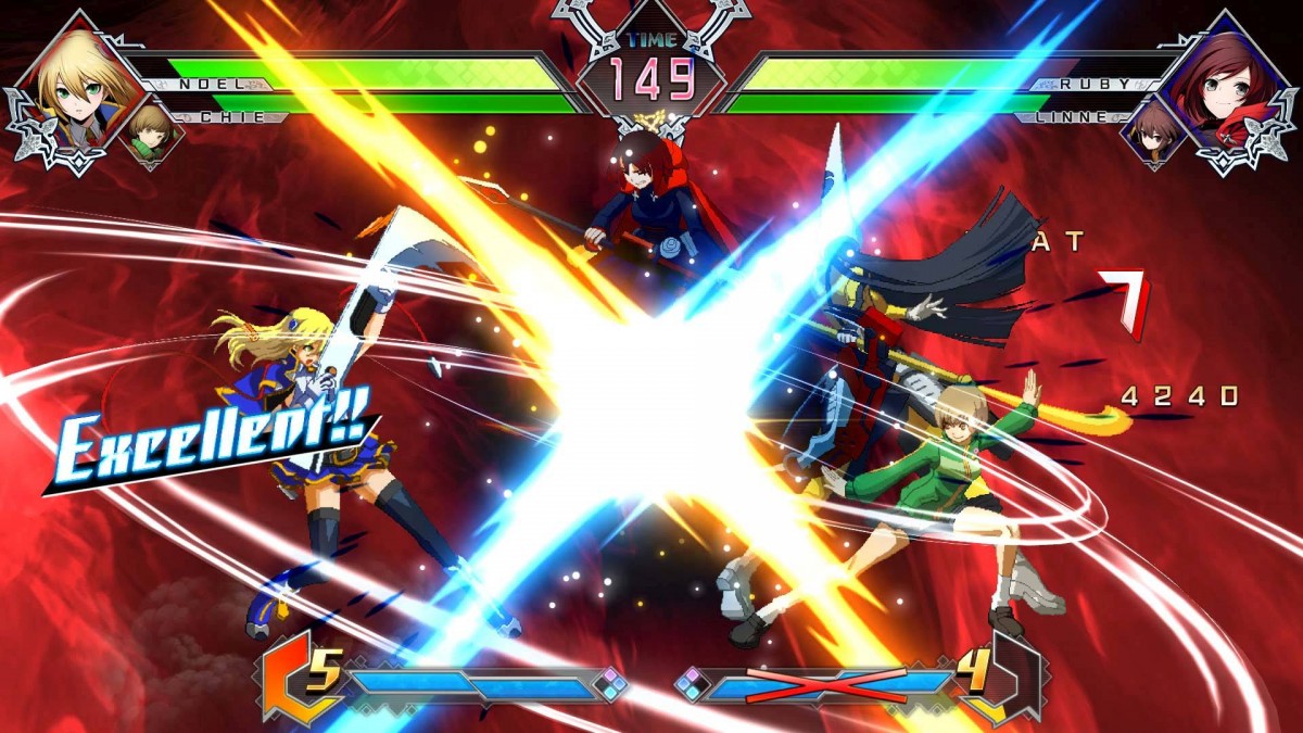 Blazblue Cross Tag Battle gameplay for Nintendo Switch (NS) fighting video game.