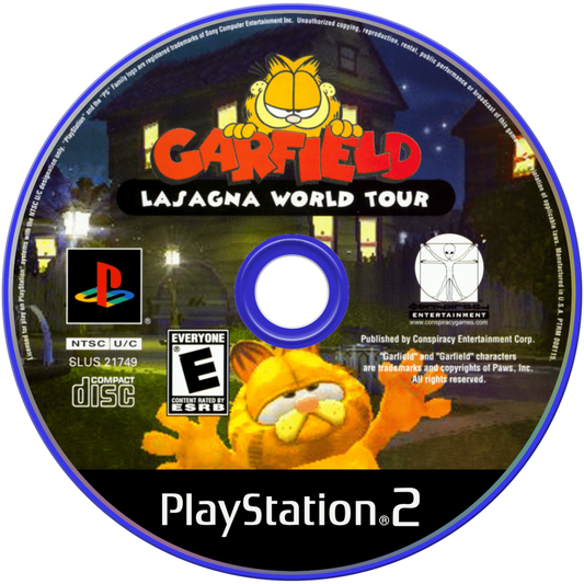 Garfield Lasagna World Tour PlayStation 2 retro video game party game disc (2006)