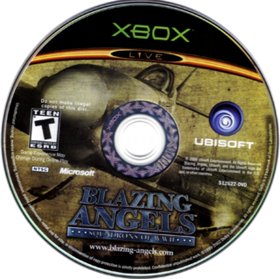 Blazing Angels: Squadrons of WWII disc art for Xbox (XBOX) video game