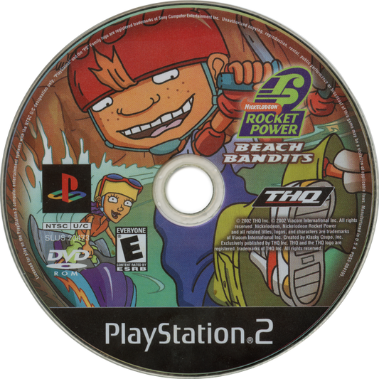 Rocket Power Beach Bandits – PlayStation 2 (PS2) video game disc, action-adventure game.