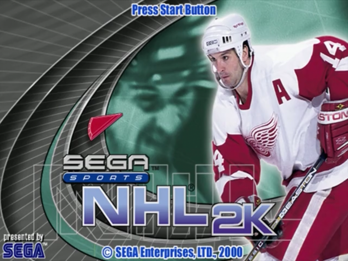 NHL 2K title screen for Sega Dreamcast (DC) video game
