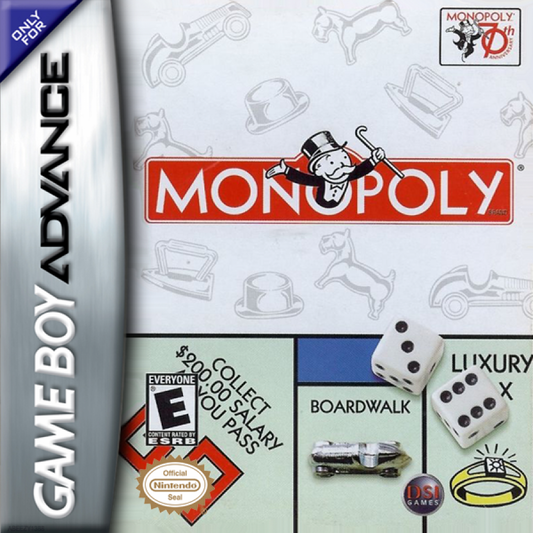 Game Boy Advance Monopoly board game simulation cover art