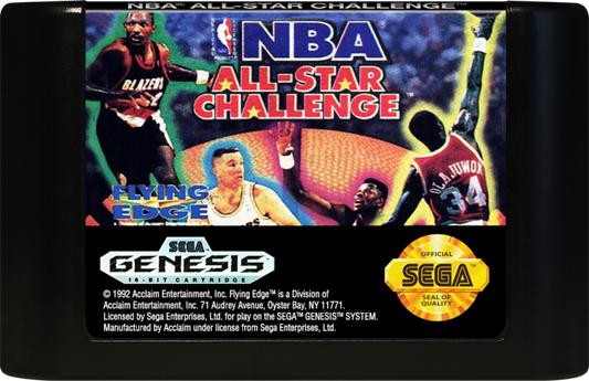 NBA All-Star Challenge cartridge for Sega Genesis (GEN) video game