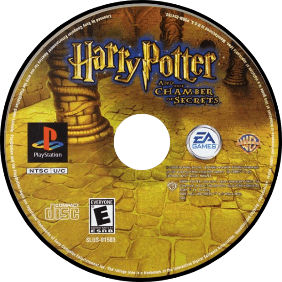 Harry Potter and the Chamber of Secrets disc for PlayStation 1 (PS1) video game