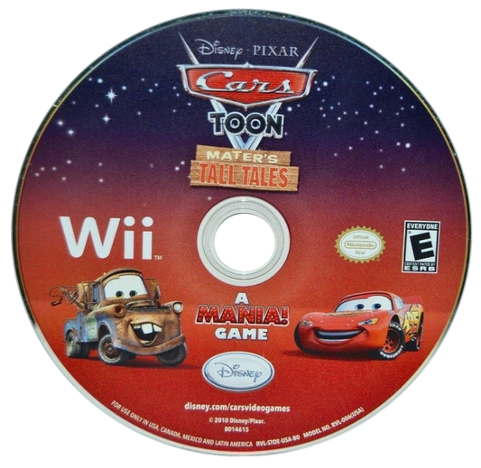 Cars 2 disc cover art for Nintendo Wii (Wii) video game
