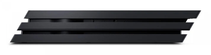 PlayStation 4 PS4 Pro black console featuring powerful enhanced gaming performance 4K gaming support HDR technology 1TB storage Blu ray playback Wi Fi connectivity wireless DualShock 4 controller compatibility immersive Sony gaming hardware collectible gaming appeal