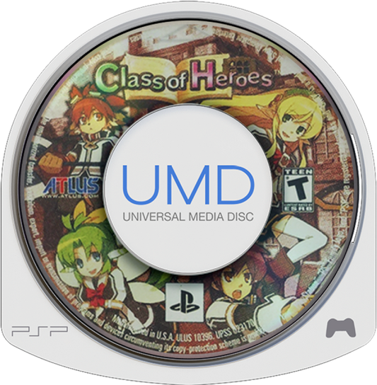 Class of Heroes – PlayStation Portable (PSP) disc for dungeon-crawling role-playing video game