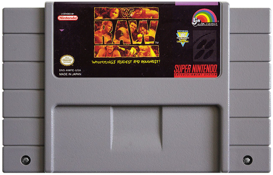 WWF Raw cartridge for Super Nintendo Entertainment System SNES retro video game